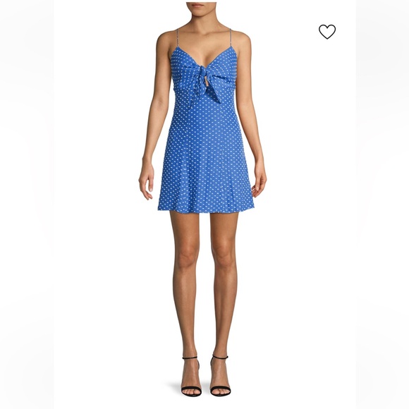 Alice + Olivia Dresses & Skirts - Alice + Olivia Silk Blue and White Polka Dot Dress